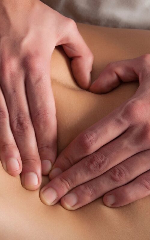 harmony chiropractic provider using hands to treat a patient