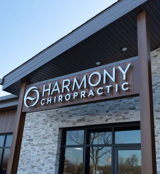 parking lot view of harmony chiropractic